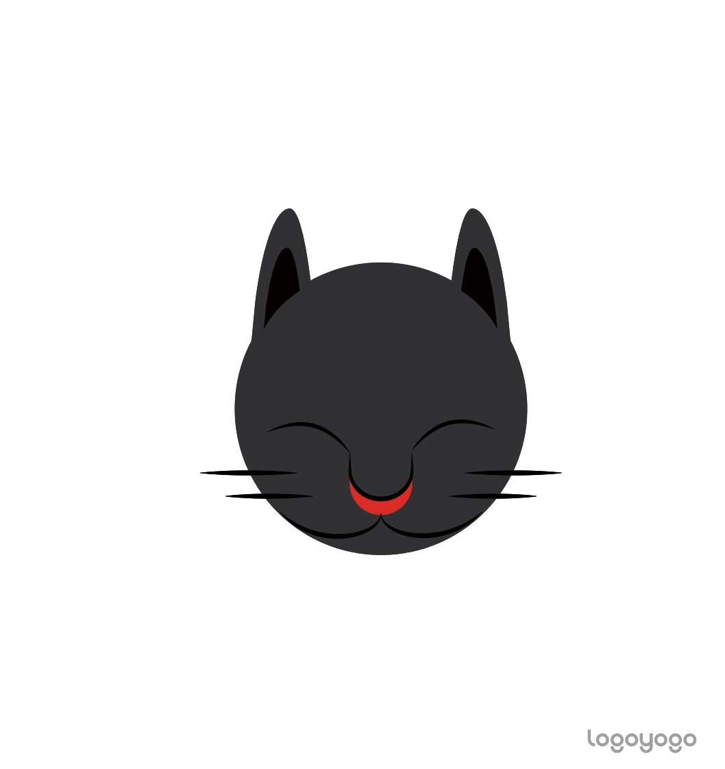 고양이 미소 로고 아이콘 일러스트 Ai 무료 다운로드 - 로고요고
