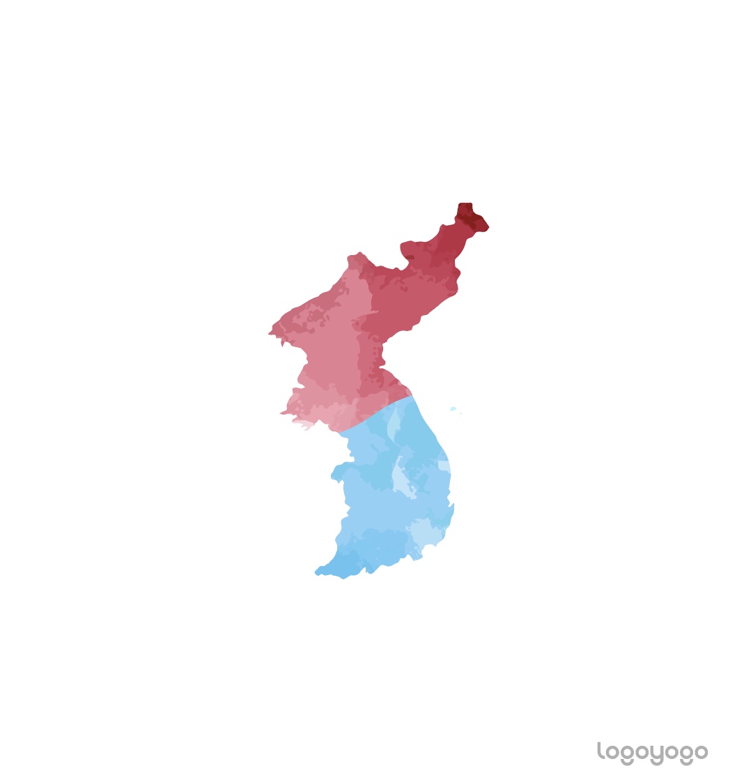 남북한 지도 아이콘 일러스트 Ai 다운로드 - 로고요고